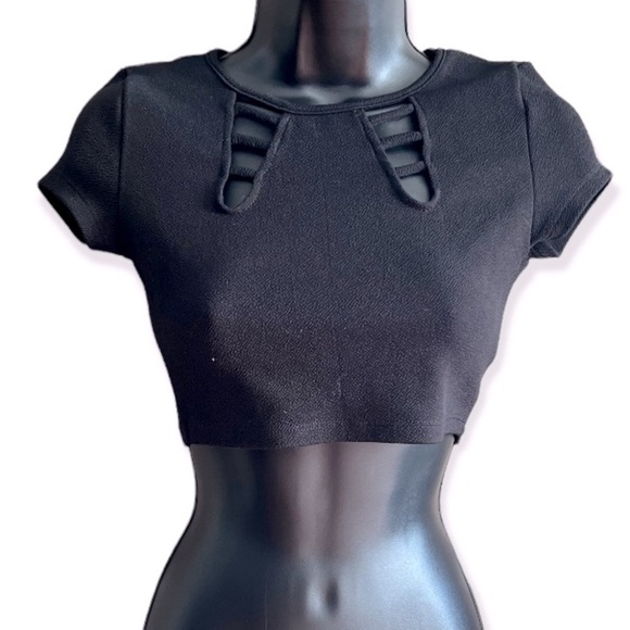 Love Culture Tops - Love Culture Black Crop Top